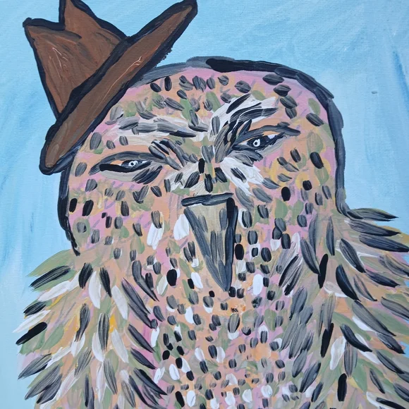 Owl In Hat Painting - Picture 8 of 13